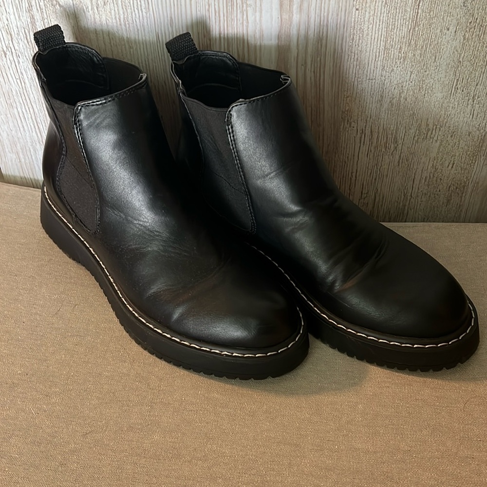 Black boots.